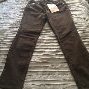 NWT Beija Flor brown Jennifer skinny cords size 8